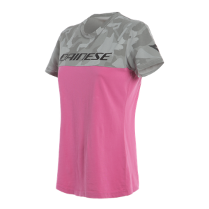 Dainese Camo Tracks Ladies T-Shirt - Pink/Grey-Camo