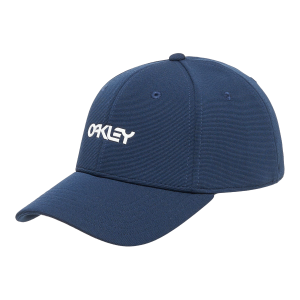 Oakley 6 Panel Stretch Metallic Hat - Abyss/White